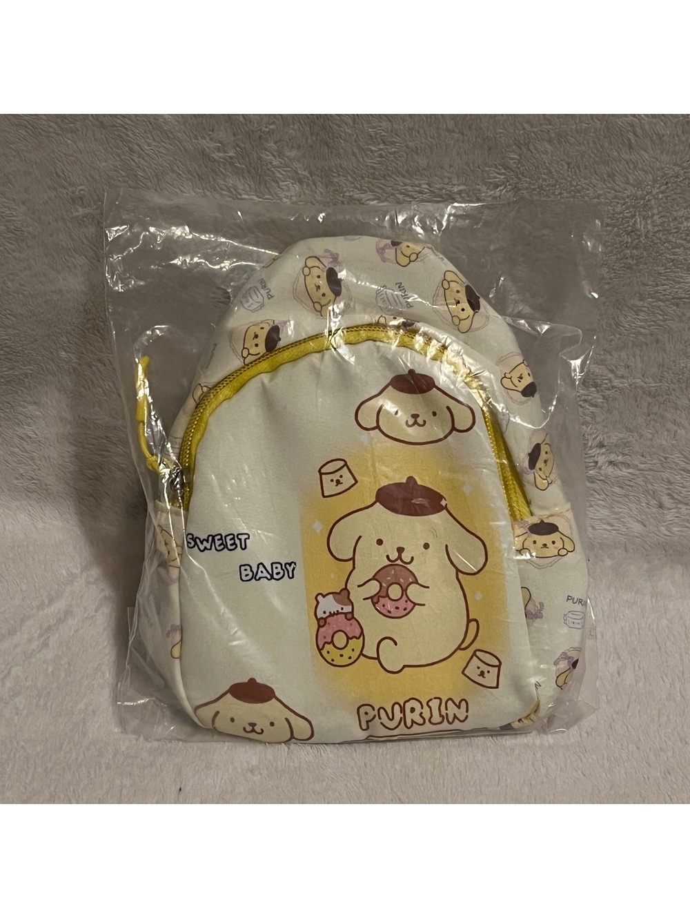Pompompurin white patterned mini backpack